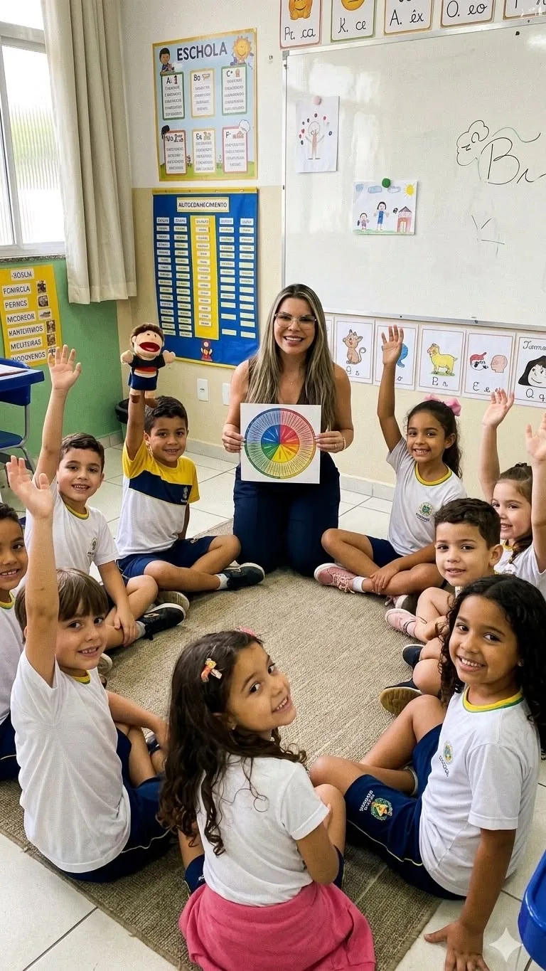 Profª Renata Silveira em sala de aula